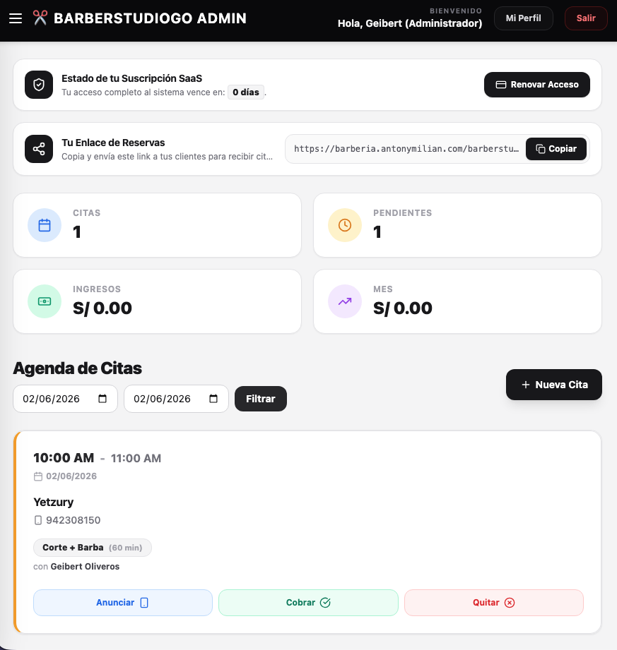 Plataforma SaaS para Gestión de Barberías